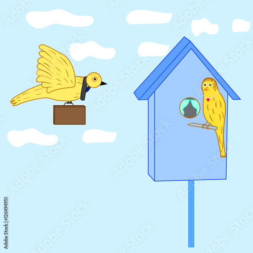 vector illustration business birdies