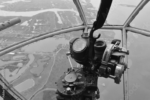 Fotografija The Bombardier remote turret postion of an American bomber from World War Two