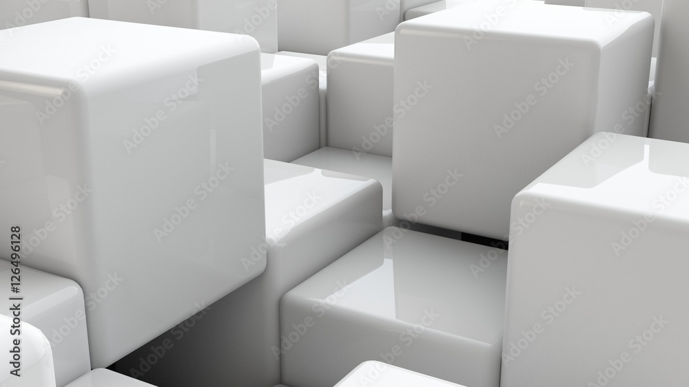 White cubes background White cubes background