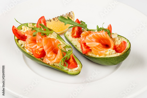 Salmon and avocado salad