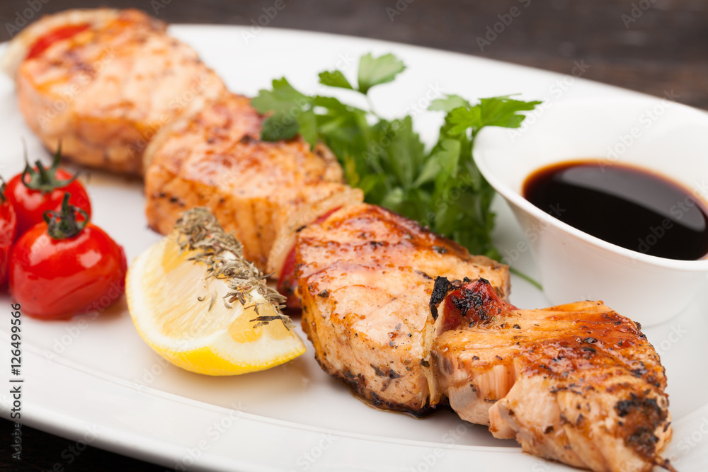 salmon kebab