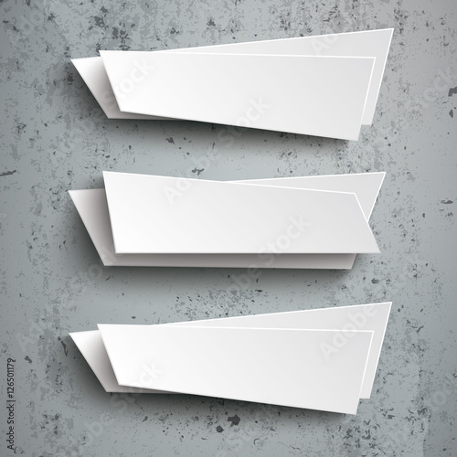 3 Abstract Banners Concrete