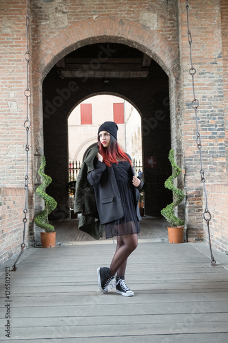 Girl in Ferrara center