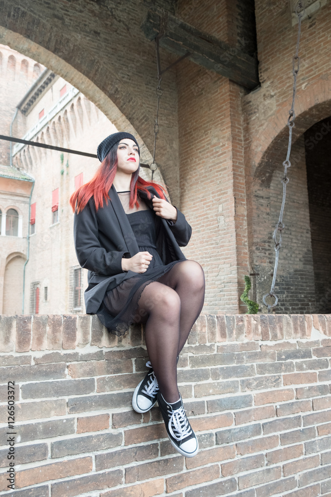 Girl in Ferrara center Girl in Ferrara center