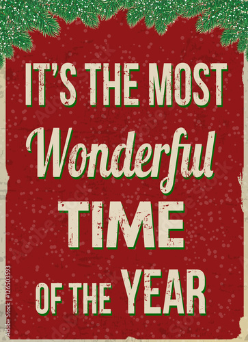 It's the most wonderful time of the year retro advertising poster