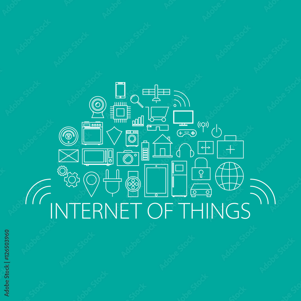 Internet of things and smart home illustration
