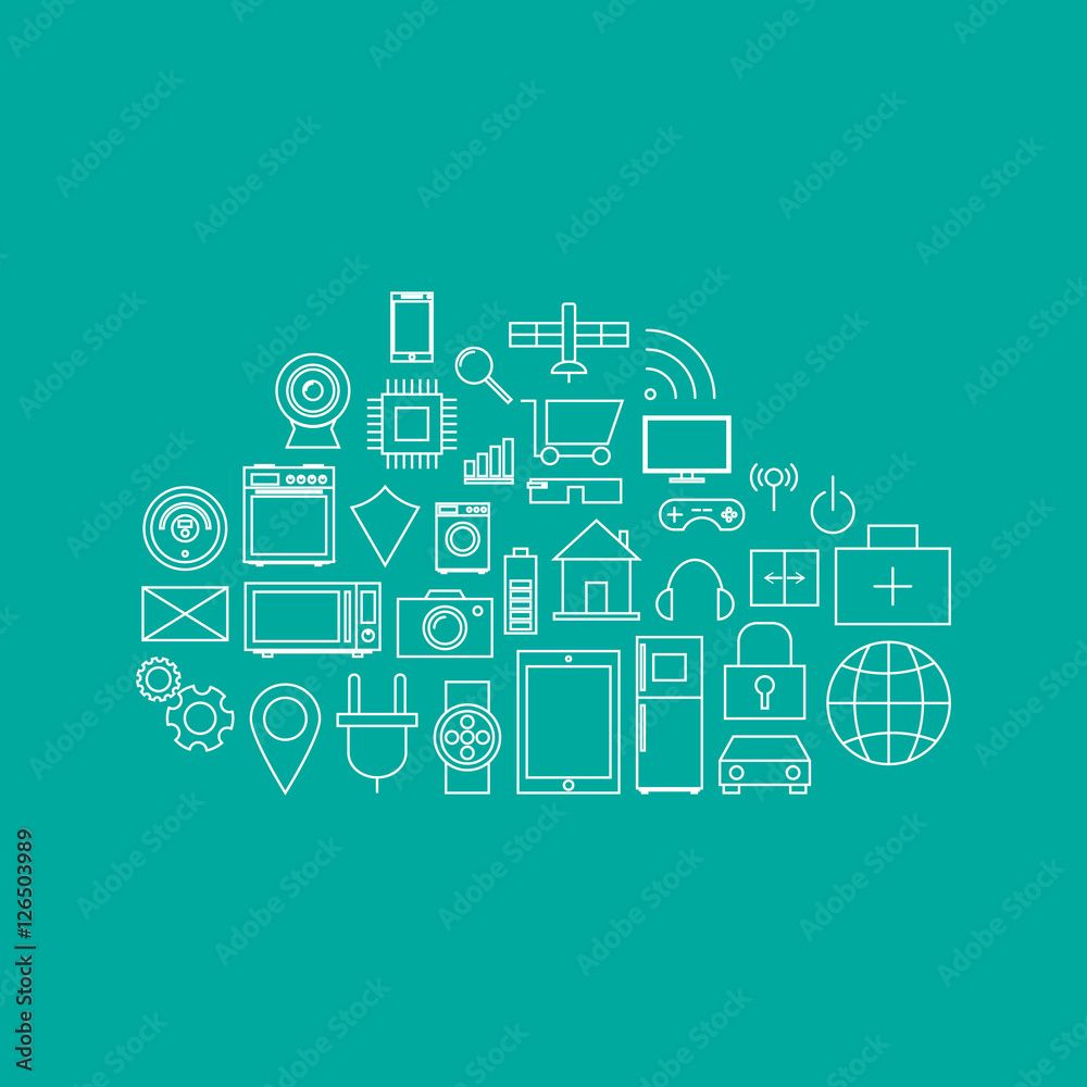 Internet of things and smart home illustration Internet of things and smart home illustration