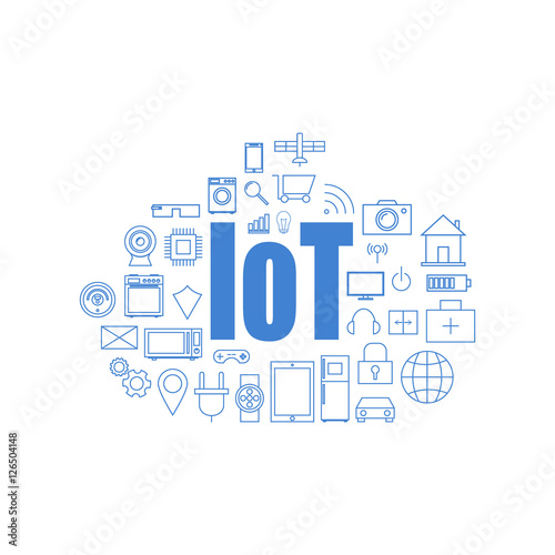 Internet of things and smart home illustration