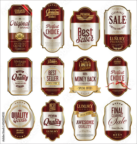 Retro vintage labels collection 