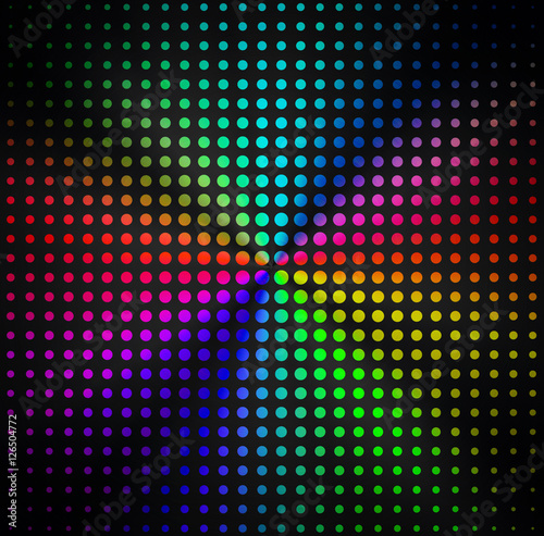 colorful metal with halftone background
