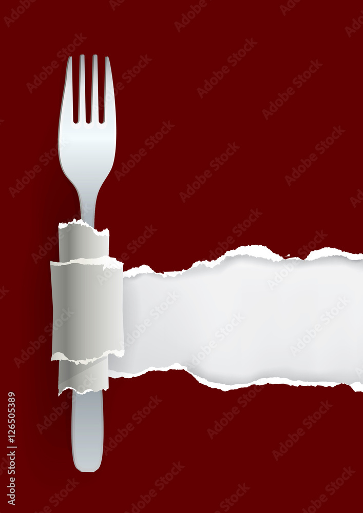 Menu restaurant ripped paper background. Ripped brown paper with bottom ...