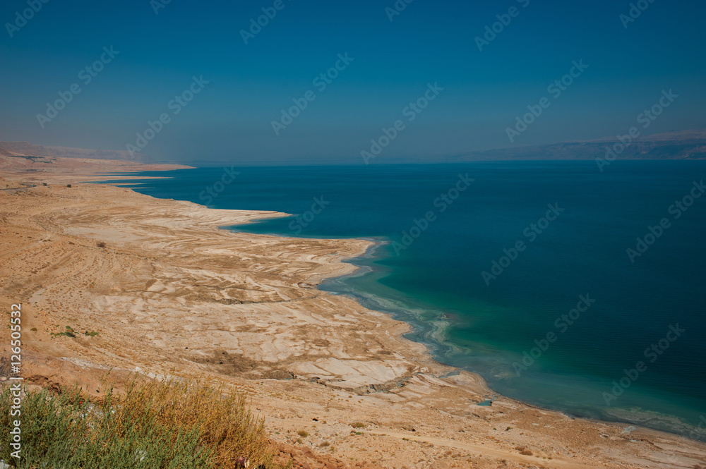 Landscape of the Dead Sea, Israel. The Judean desert near the Dead Sea