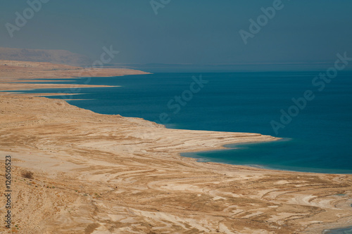 Fototapeta Naklejka Na Ścianę i Meble -  Landscape of the Dead Sea, Israel. The Judean desert near the Dead Sea
