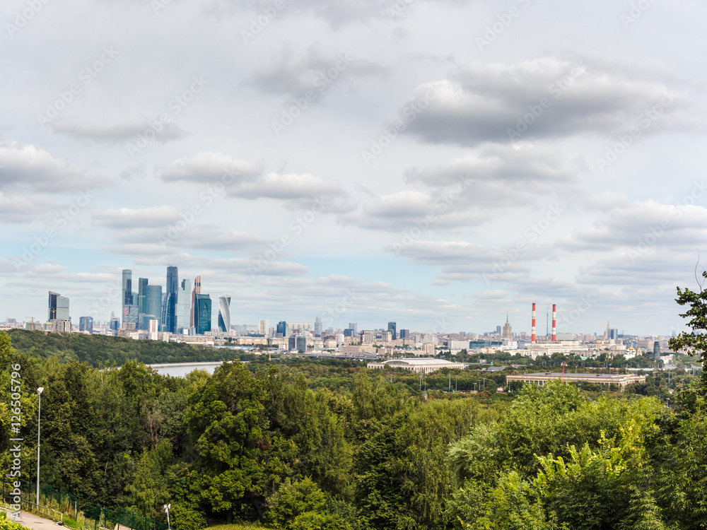 panorama of Moscow/ view of Moscow from Sparrow Hills