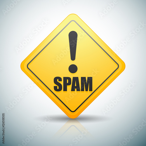 Spam Exclamation hazard sign