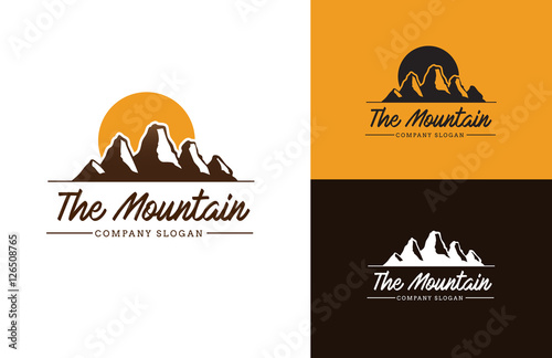Mountain Logo  adventures and outdoor logo  vector logo template.