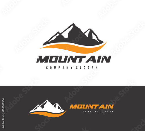 Mountain Logo, adventures and outdoor logo, vector logo template.