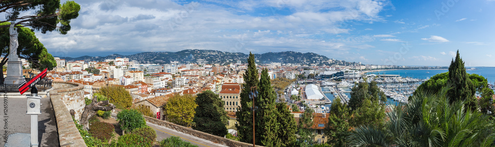 Panoramic view of Cannes, France