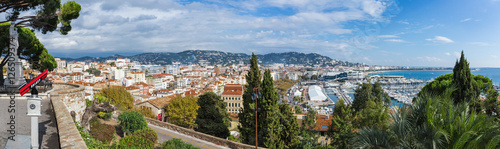 Panoramic view of Cannes, France photo