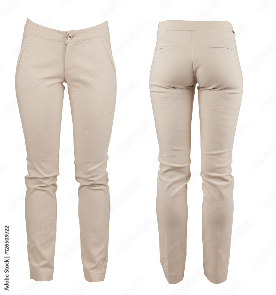 women pants isolated on white