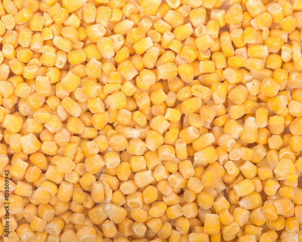 Frozen organic corn like artistic texture background