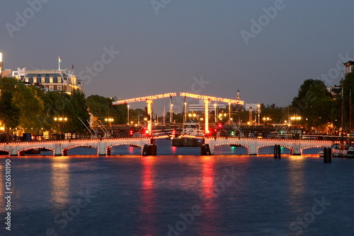 Photography skinny bridge amsterdam evening