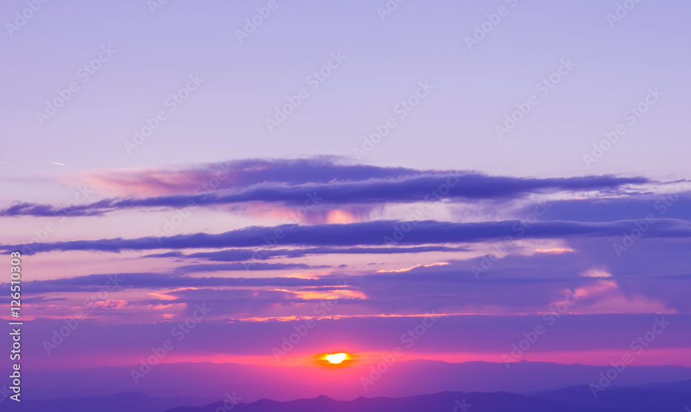 Fototapeta premium Colorful sunset or sunrise background