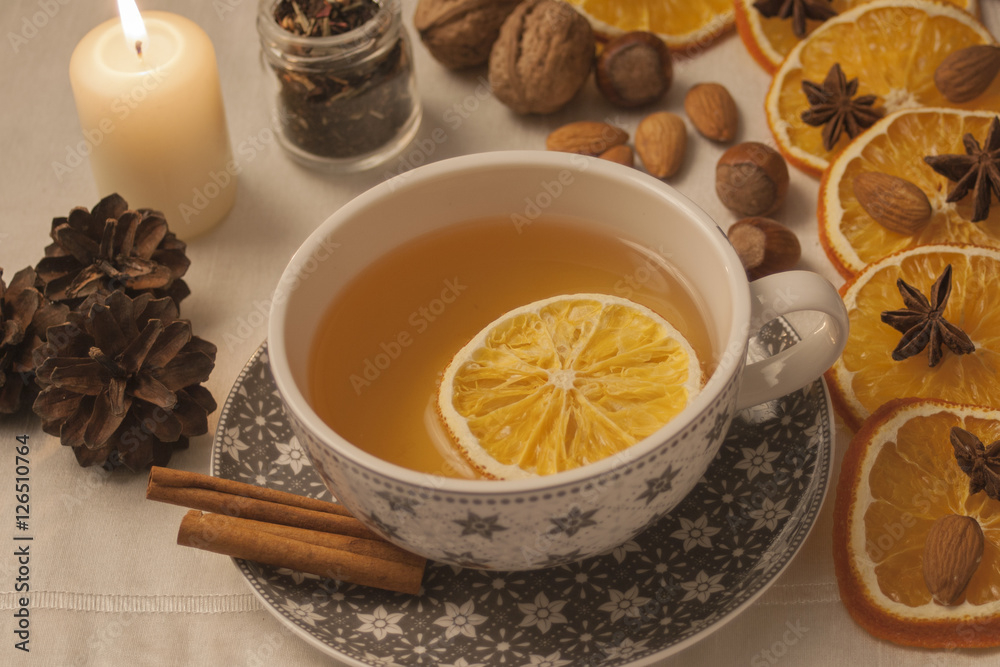 Tea with orange and spices Tea with orange and spices