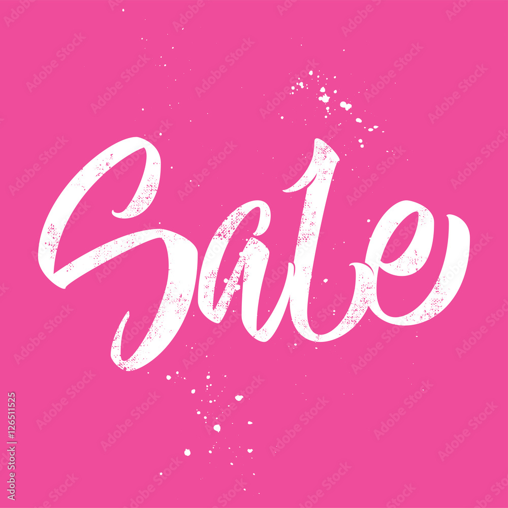 Sale. Hand lettering. Calligraphy.