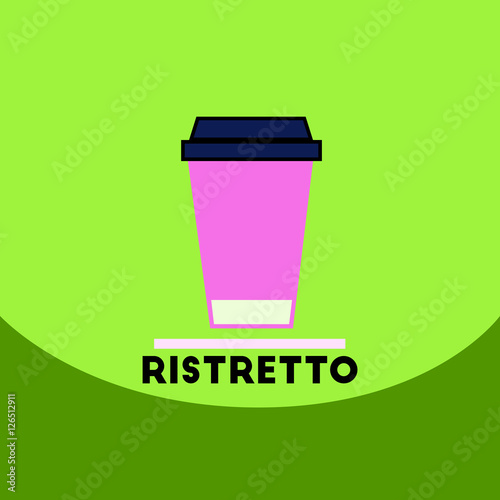 flat vector icon design collection ristretto to go