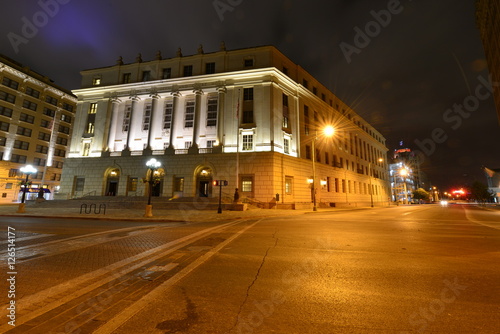The The Hipolito F. Garcia Federal Building and United States Courthouse in San Antonio just before morning.