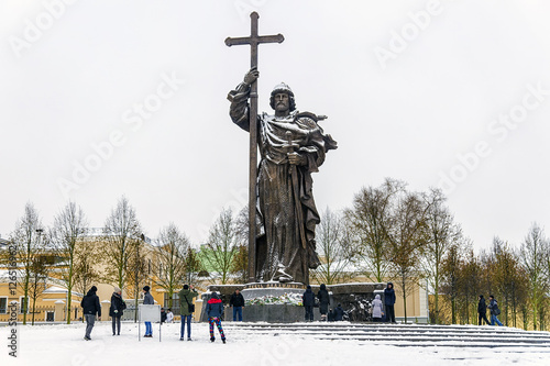 The Statue of Vladimir the Great in Moscow, Russia photo