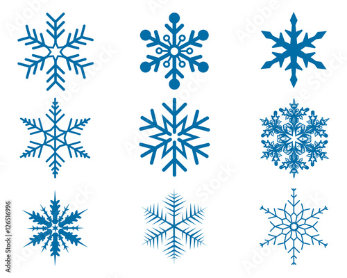 Snowflakes icon set