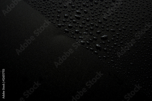 water drops on black
