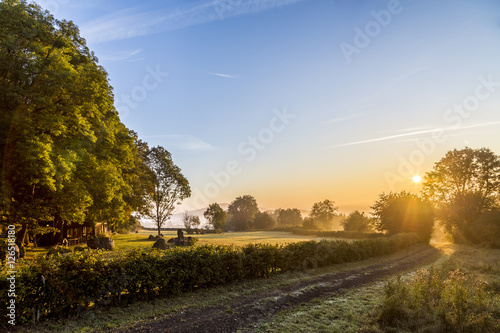 sunrise in Eifel landscape