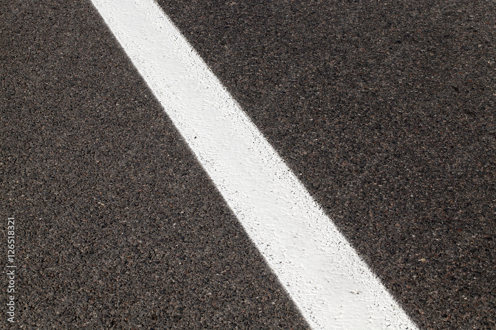 road markings, close-up