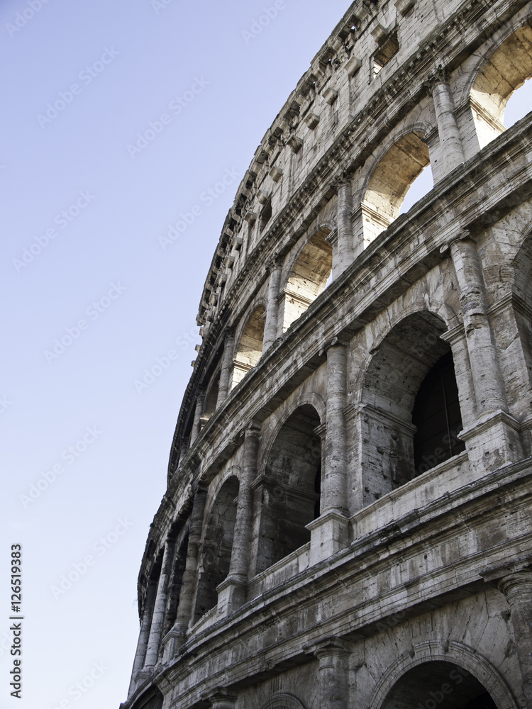 Roman coliseum facade