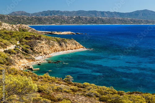 Greece. Rhodes. View from above the shore of sea.