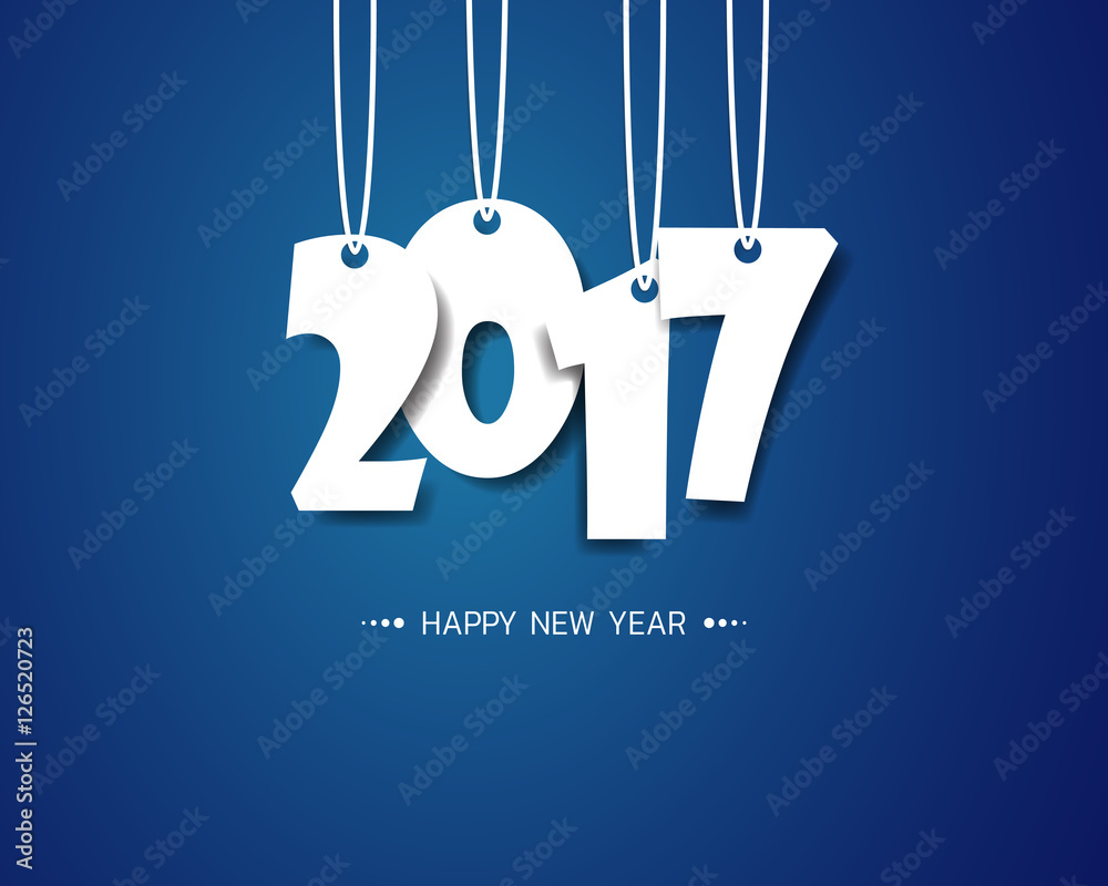 Happy new 2017 year. Greetings card. Colorful design. Vector ill Happy new 2017 year. Greetings card. Colorful design. Vector ill