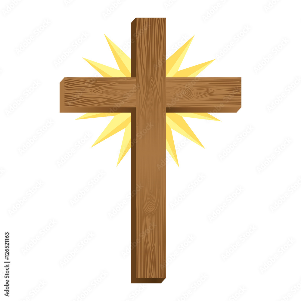 crucifix christian or catholic icon image vector illustration design 