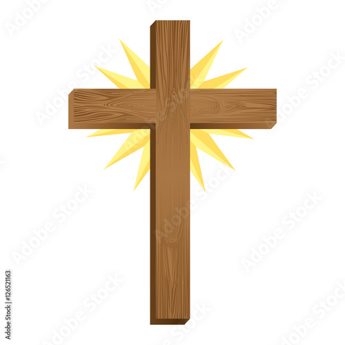 crucifix christian or catholic icon image vector illustration design 