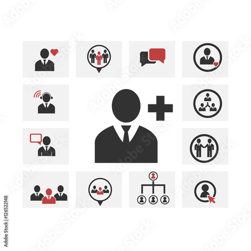 people icon , businesspeople ,  social work group team , vector