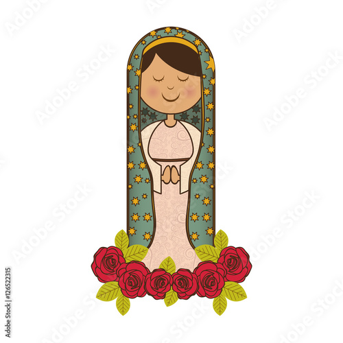 virgin mary icon image vector illustration design