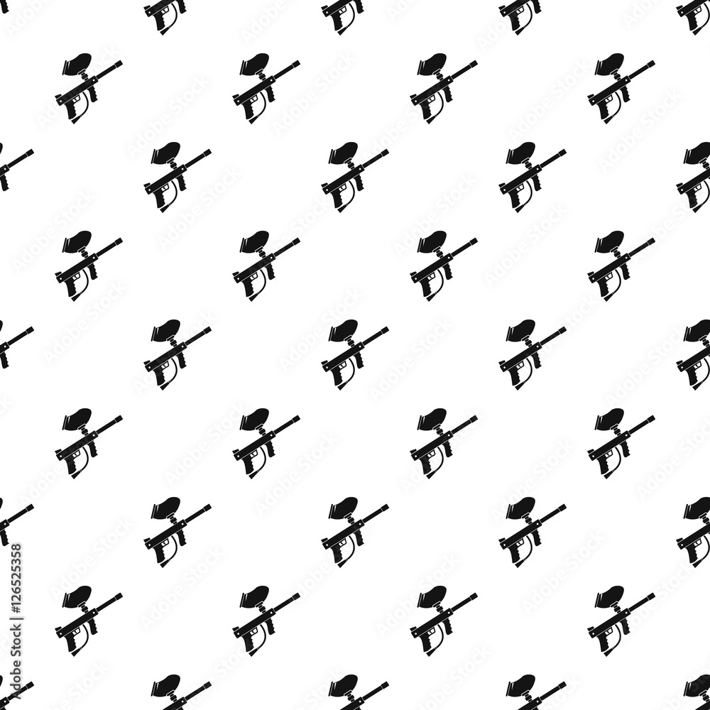 Naklejka premium Paintball marker pattern. Simple illustration of paintball marker vector pattern for web