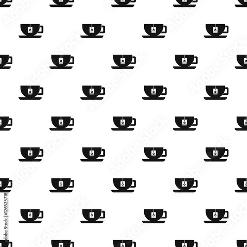 Cup of tea pattern. Simple illustration of cup of tea vector pattern for web