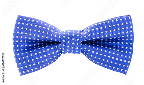 Fotografija blue with white polka dots bow tie