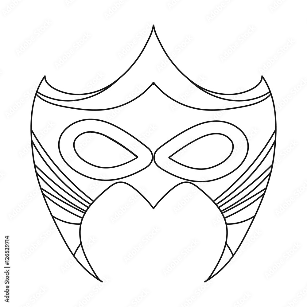 Eye mask icon in outline style isolated on white background. Superhero's  mask symbol vector illustration Stock Vector Image & Art - Alamy