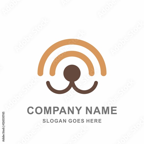Puppy Dog Animal Pets Veterinary Care Signal Location Map Business Company Stock Vector Logo Design Template
