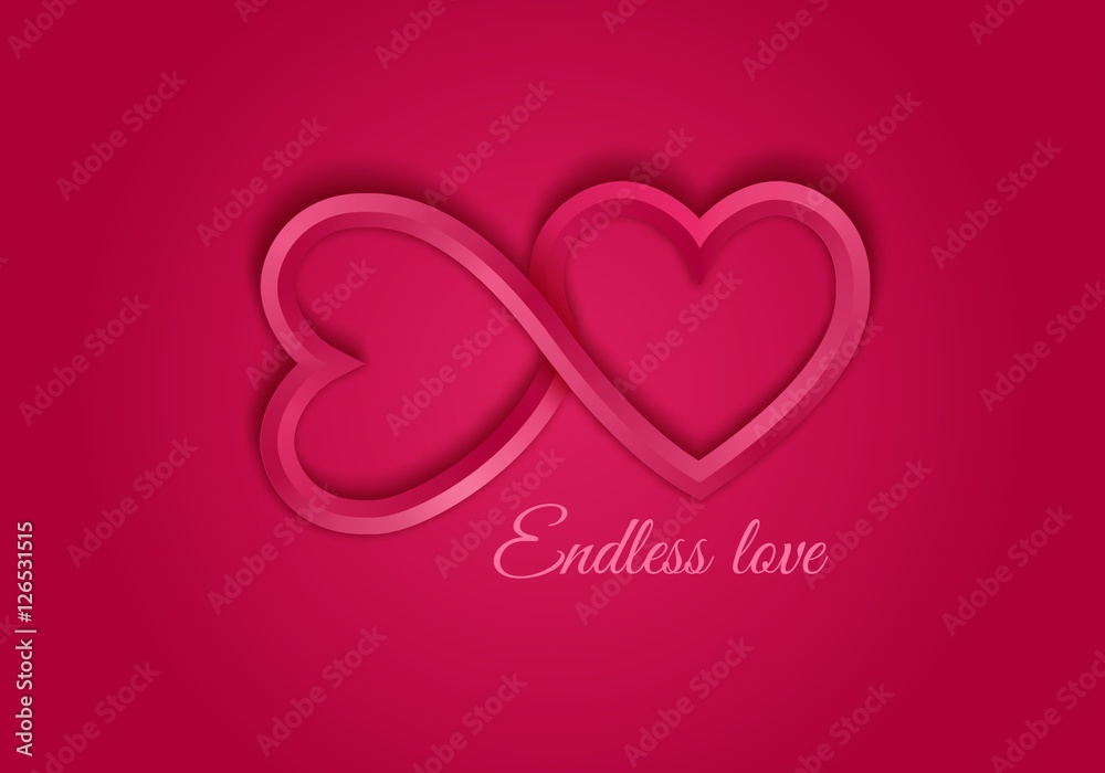 Red endless love symbol.