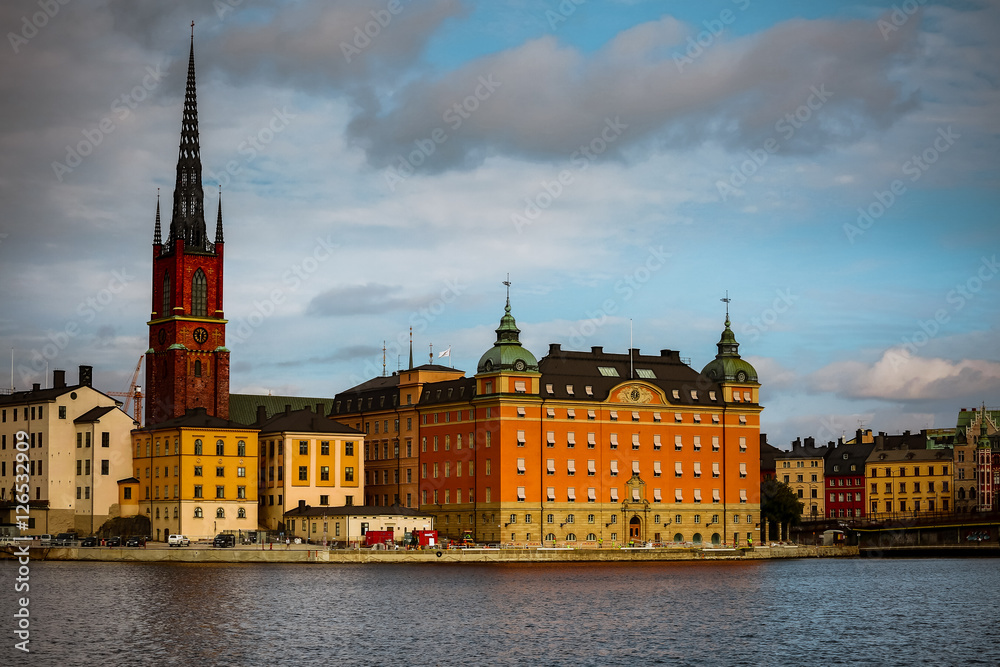 Fototapeta premium Old town Gamla Stan in Stockholm city, Sweden